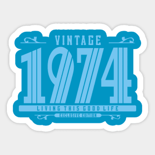 46th Birthday T-Shirt - Vintage 1974 Sticker